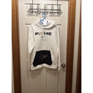 New Nike Men's Coach Prime Deion Sanders 2.0 White  Hoodie Sz L NWT Football
